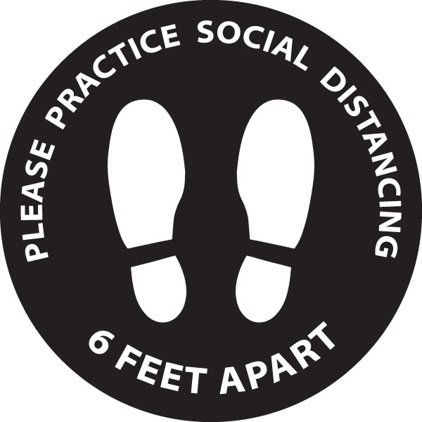 Identity Group Please Practice Social Distancting, V. 2, Black, 15" 8435BK